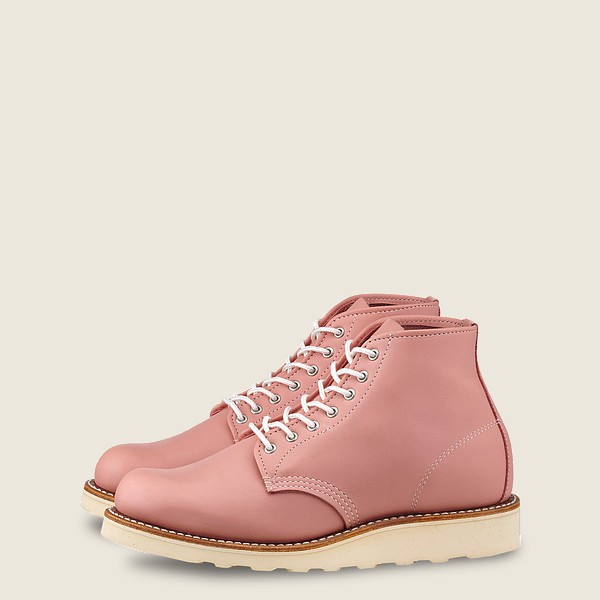 Red Wing Heritage Bot Bayan - 6-Inch Round Toe - Short Boundary Deri - Pembe - 14BXYMHUD